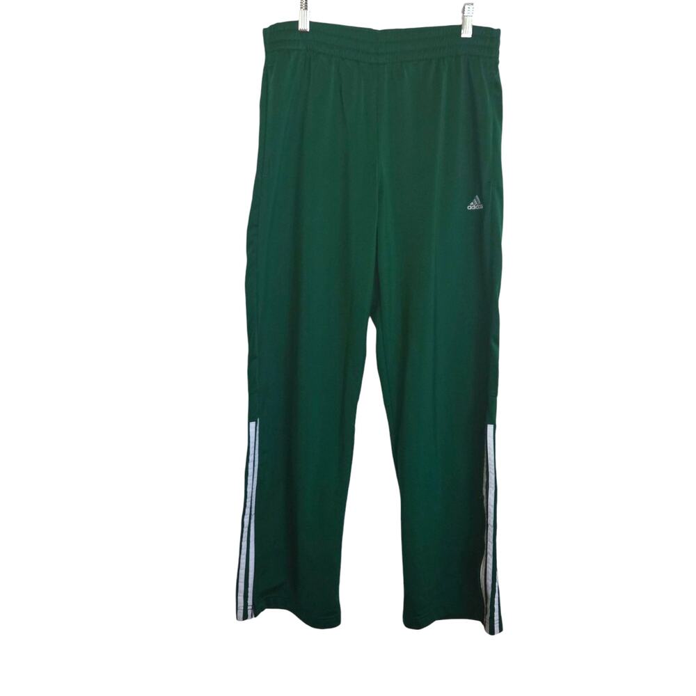 Vintage Adidas Ankle Zip 3 Stripe Soft Track Pants Pockets 2006 Classic MEDIUM